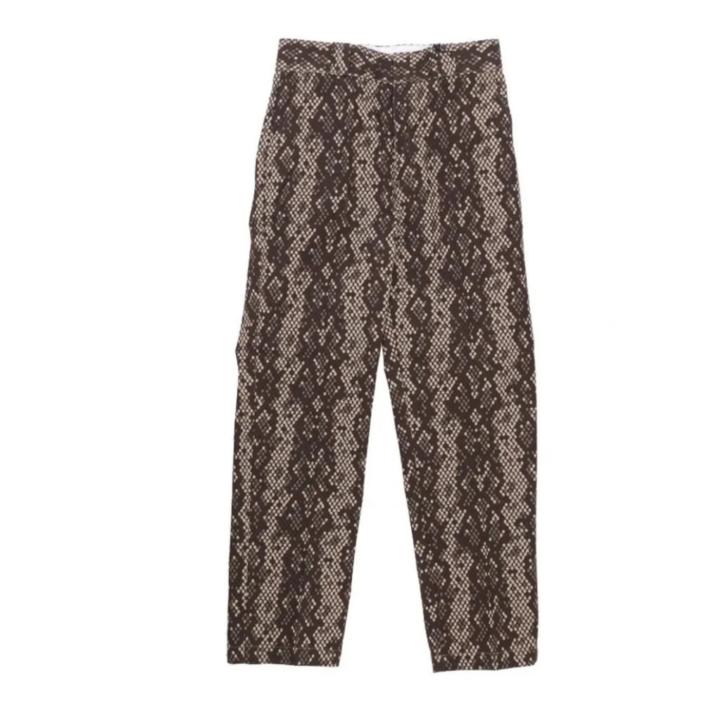 Dickies Brown Snakeskin Print Camden Straight Leg Chino Trouser Pants Sz 0R NWOT - Picture 13 of 15